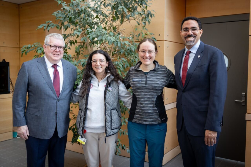 Warnick, students and SUNY Chancellor posing together