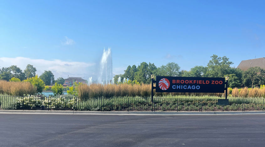 A view of the Brookfield Zoo at Chicago