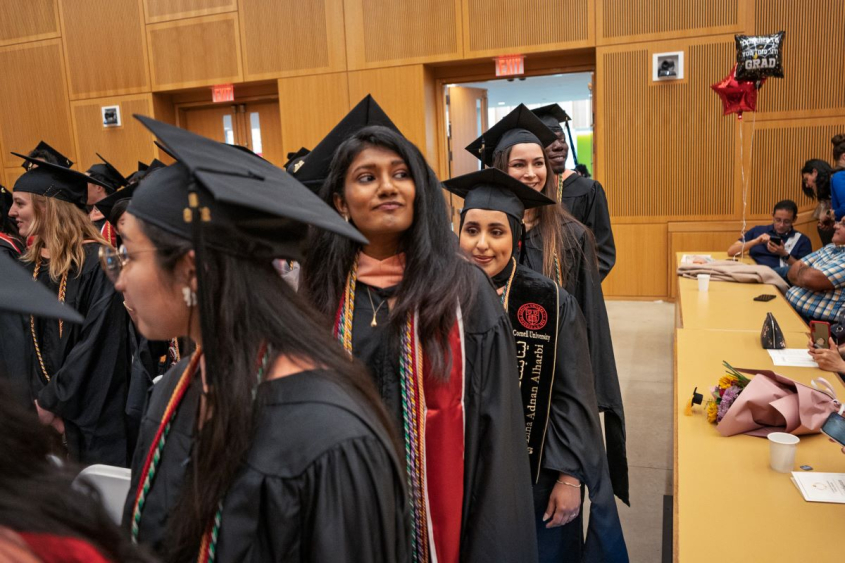 MPH students at their hooding ceremony