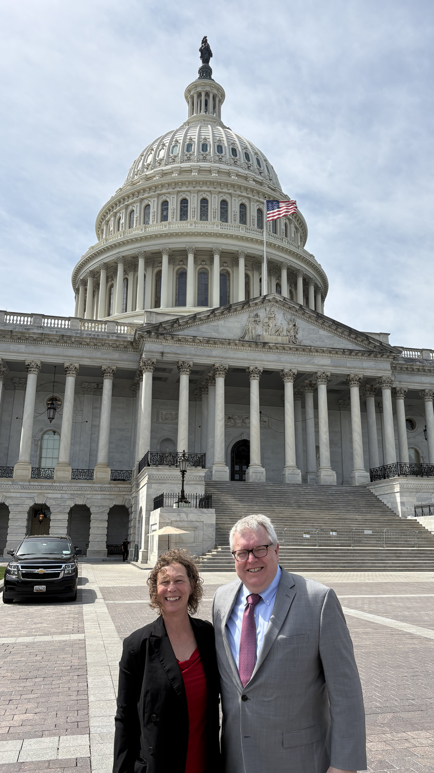Mehlenbacher and Warnick on the steps of the U.S. Capitol Building