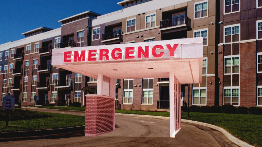 Hospital emergency room sign