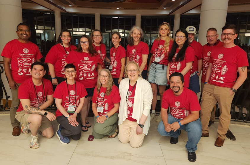 A group picture of people at the American Association of Veterinary Parasitologists meeting