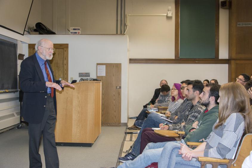 Dr. William Campbell and parasitology class Dr. William Campbell and parasitology class
