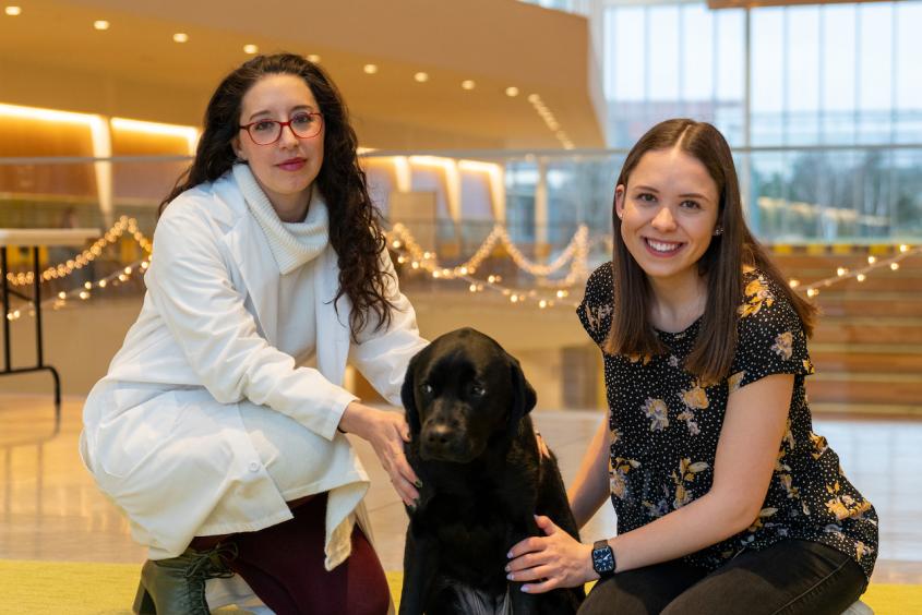 Dr. Nicole Buote and Sarah Kopa with Kate 