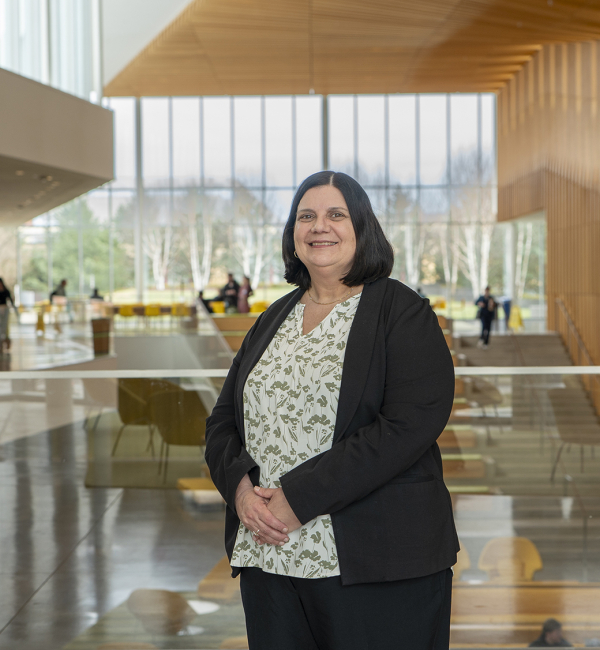 Susan Ruland in the CVM atrium