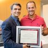 John Kallassy with Rodrigo Bicalho proudly show Bactana Corporation’s certificate at the McGovern Center’s graduation