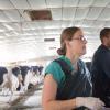 Dr. Jessica McArt at a dairy farm