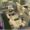 A screenshot from the video game The Sims, displaying a cross section of an animal hospital designed for end-of-life care