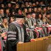 Dean Lorin Warnick speaks to the Class of 2017 at the Hooding ceremony